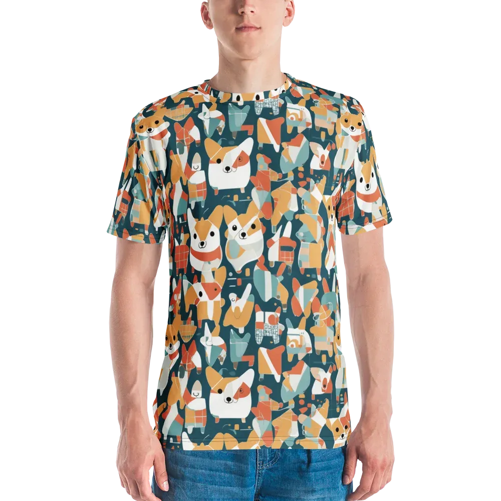 Mod Cats on Men's Crew Neck T-Shirt — Front
