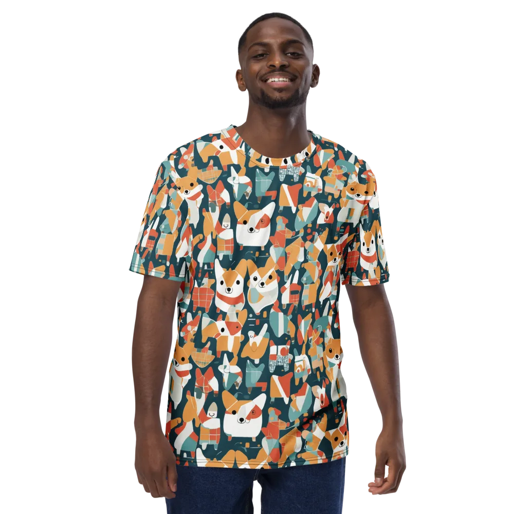 Mod Cats on Men's Crew Neck T-Shirt — Front