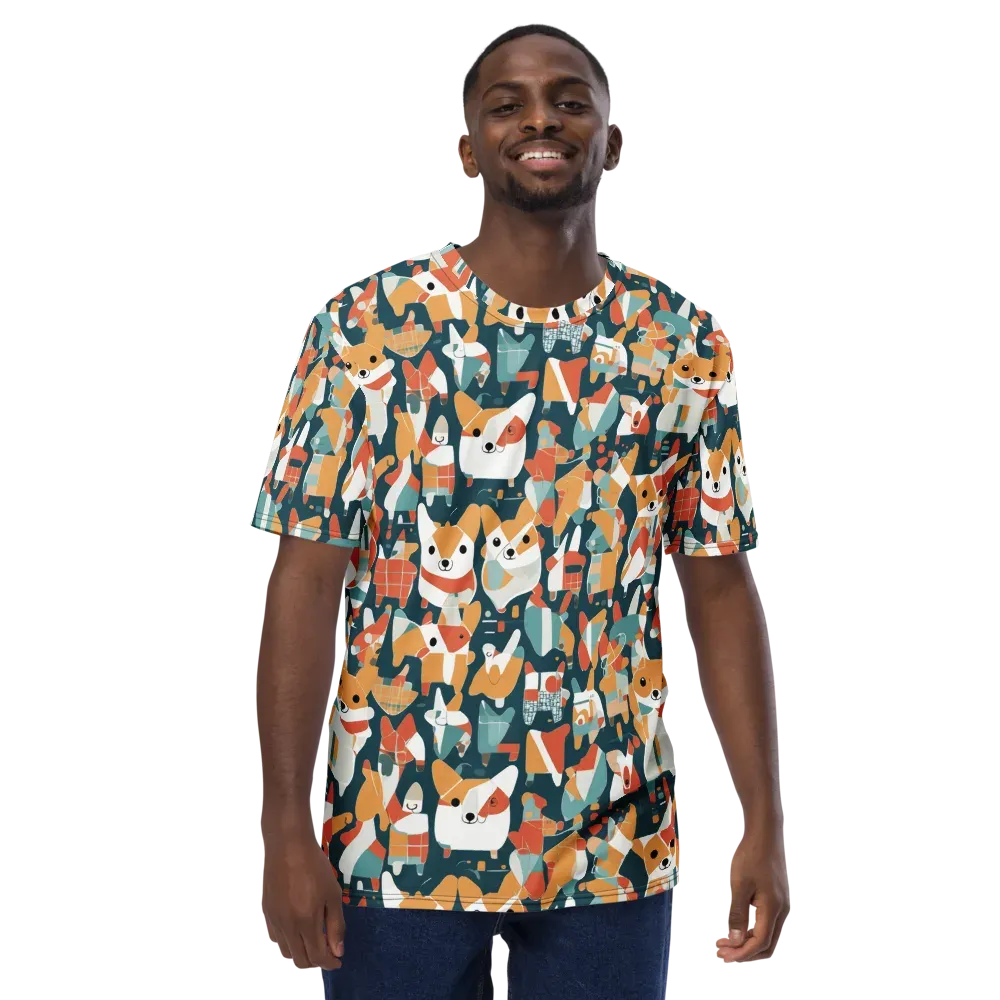 Mod Cats on Men's Crew Neck T-Shirt — Front