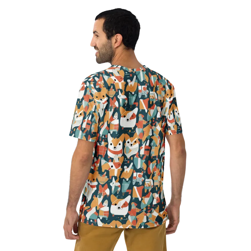 Mod Cats on Men's Crew Neck T-Shirt — Back