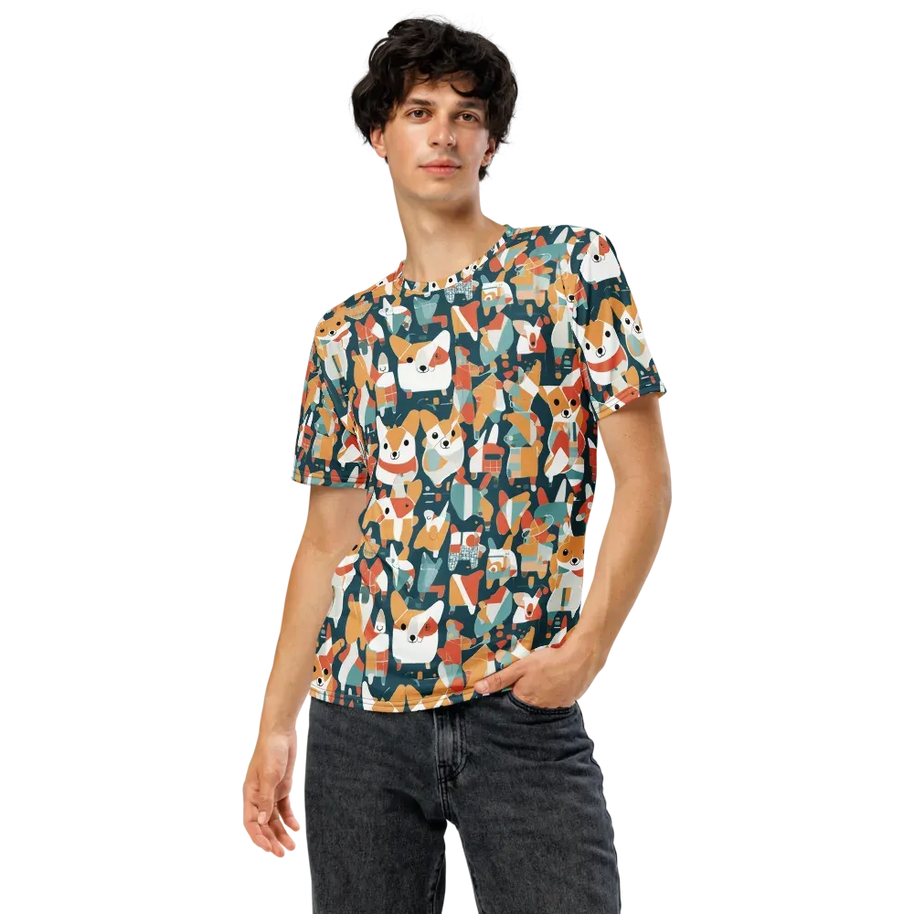 Mod Cats on Men's Crew Neck T-Shirt — Front