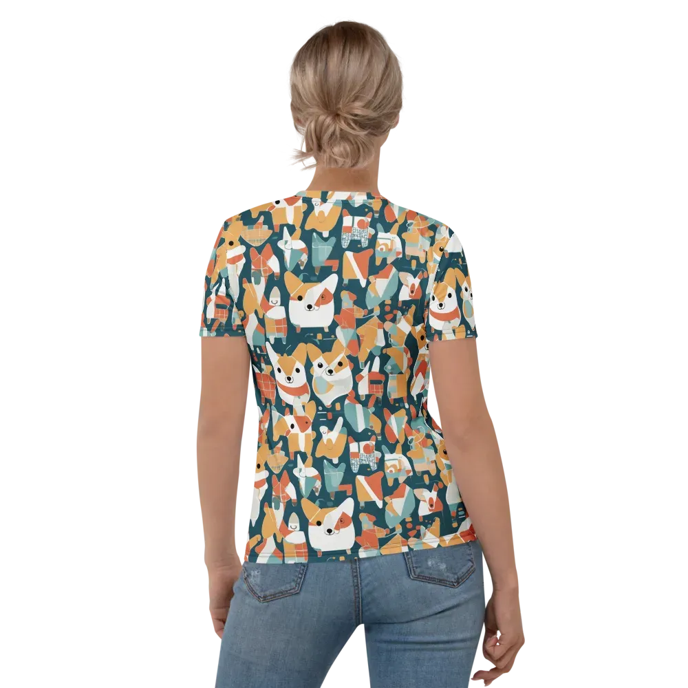 Mod Cats on Women's Crew Neck T-Shirt — Back
