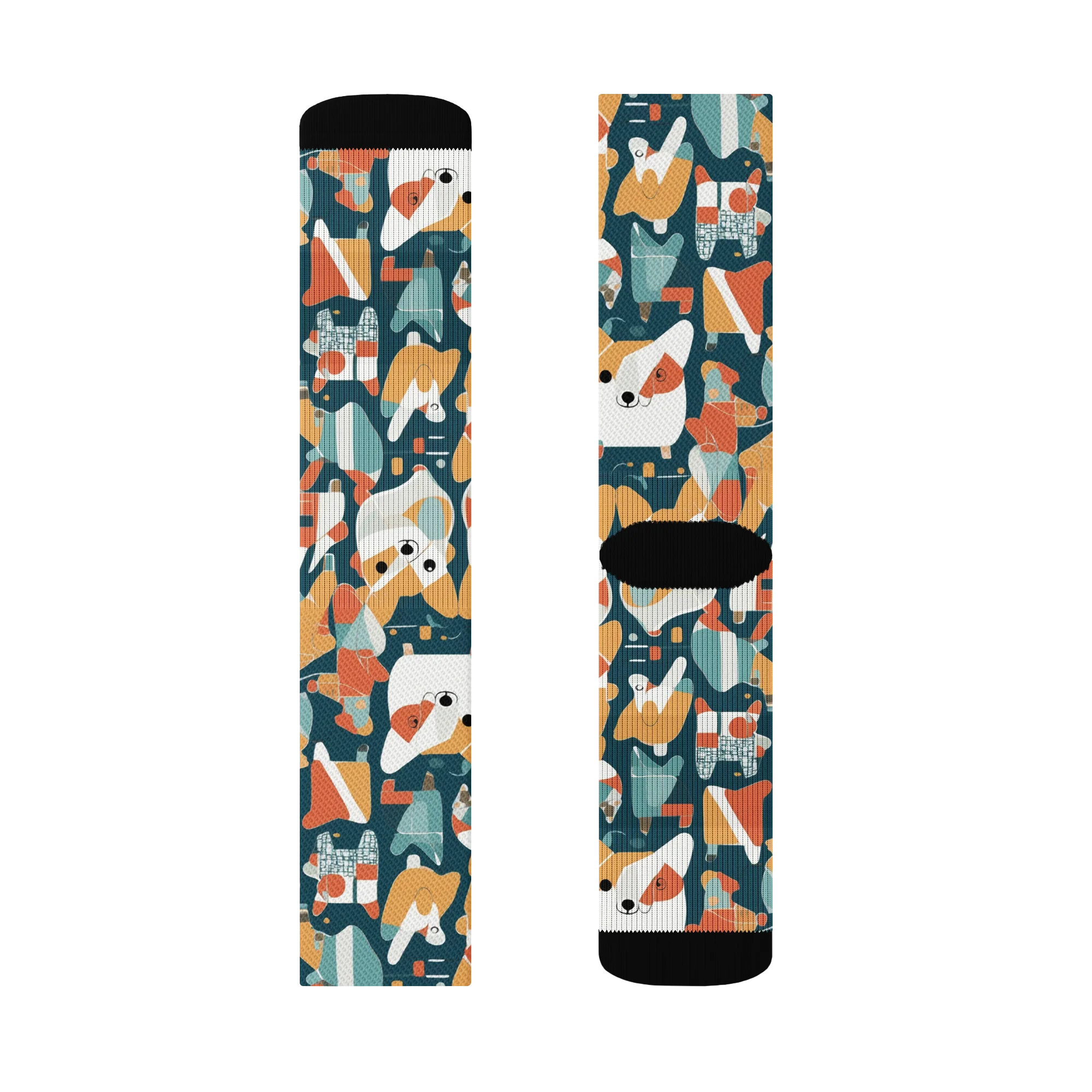 Mod Cats on Socks — Left Sock