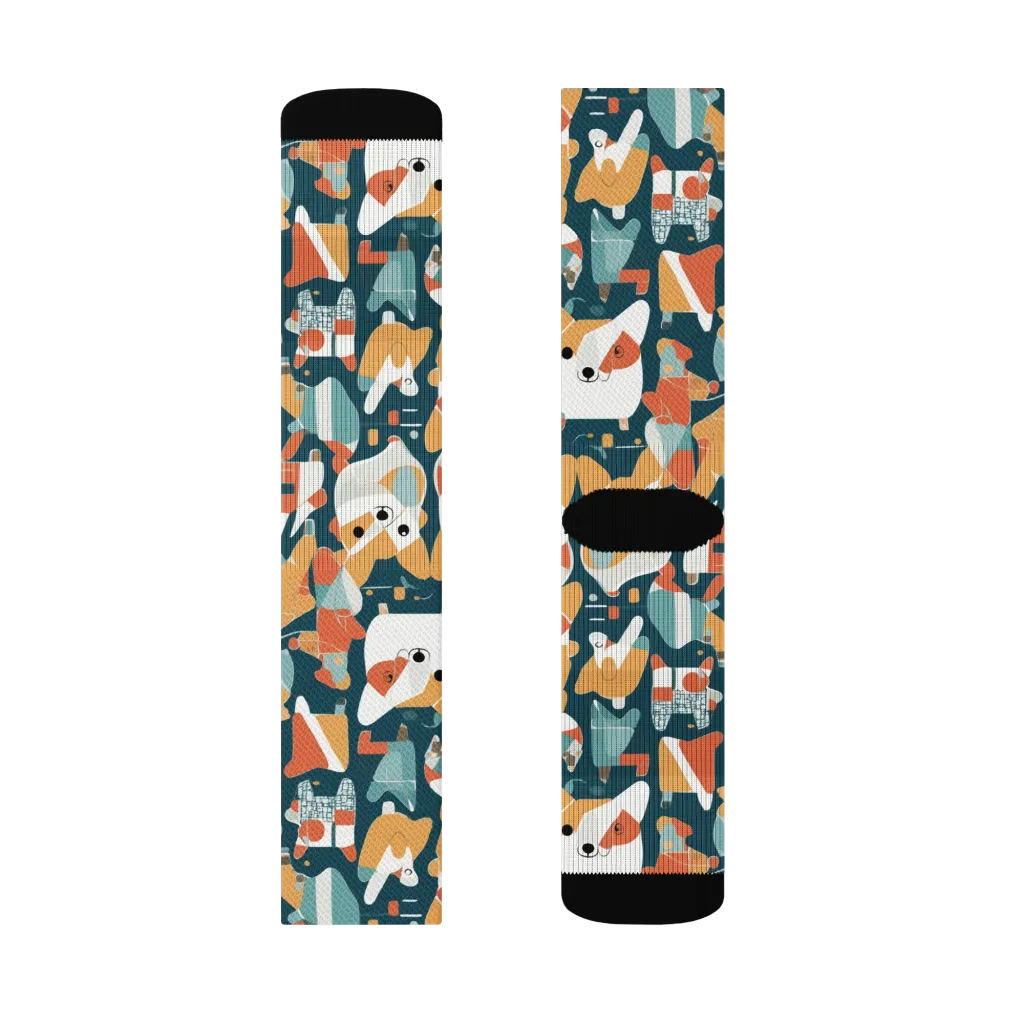 Mod Cats on Socks — Right Sock