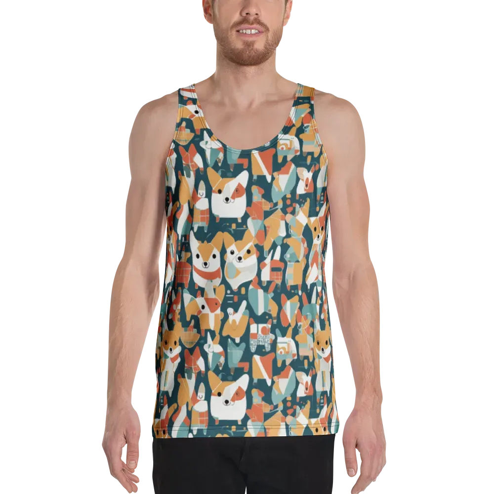 Mod Cats on Men's Tank Top — Front