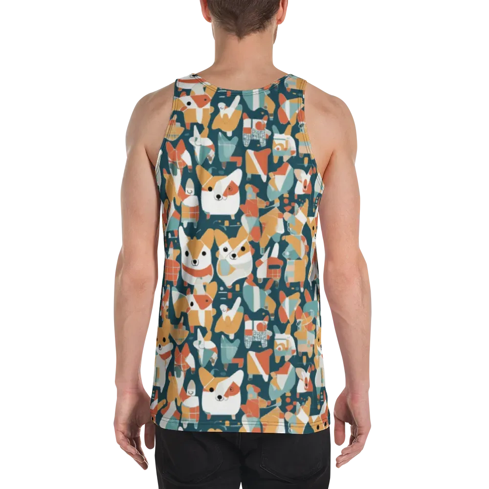 Mod Cats on Men's Tank Top — Back