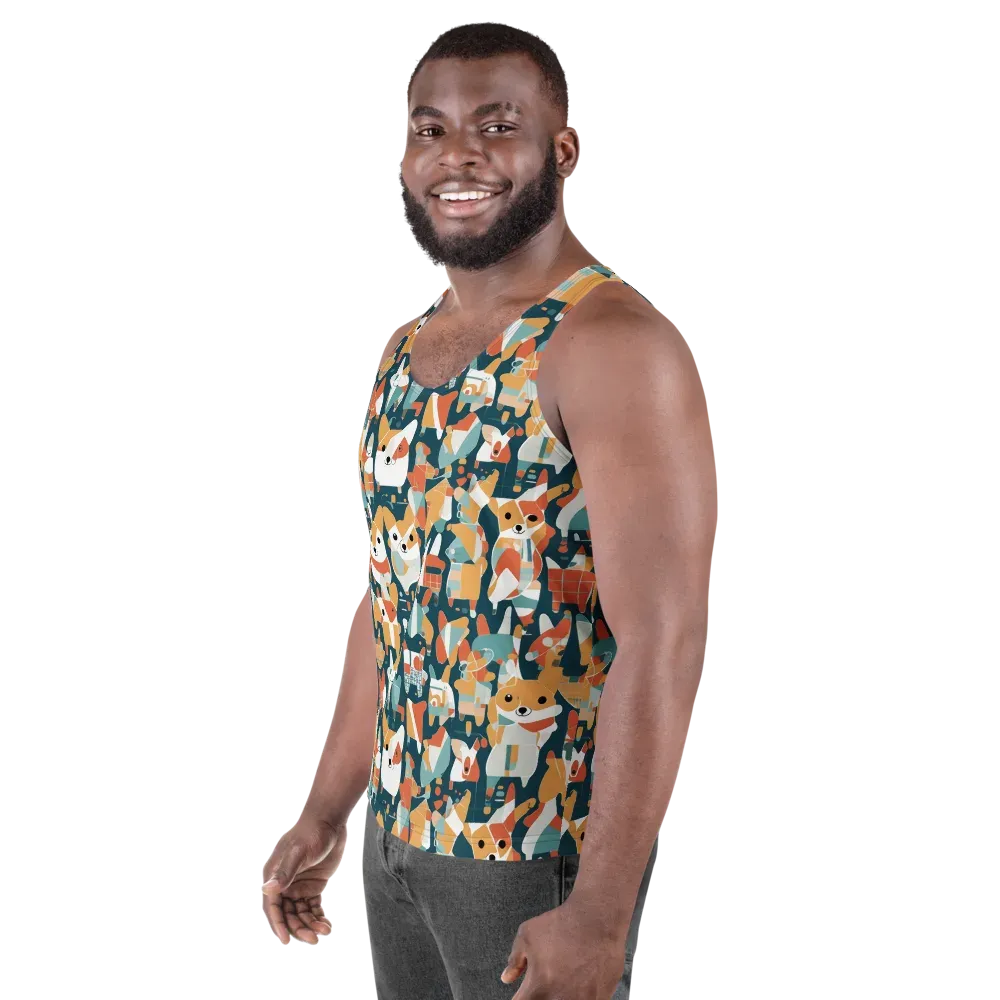 Mod Cats on Men's Tank Top — Left Front