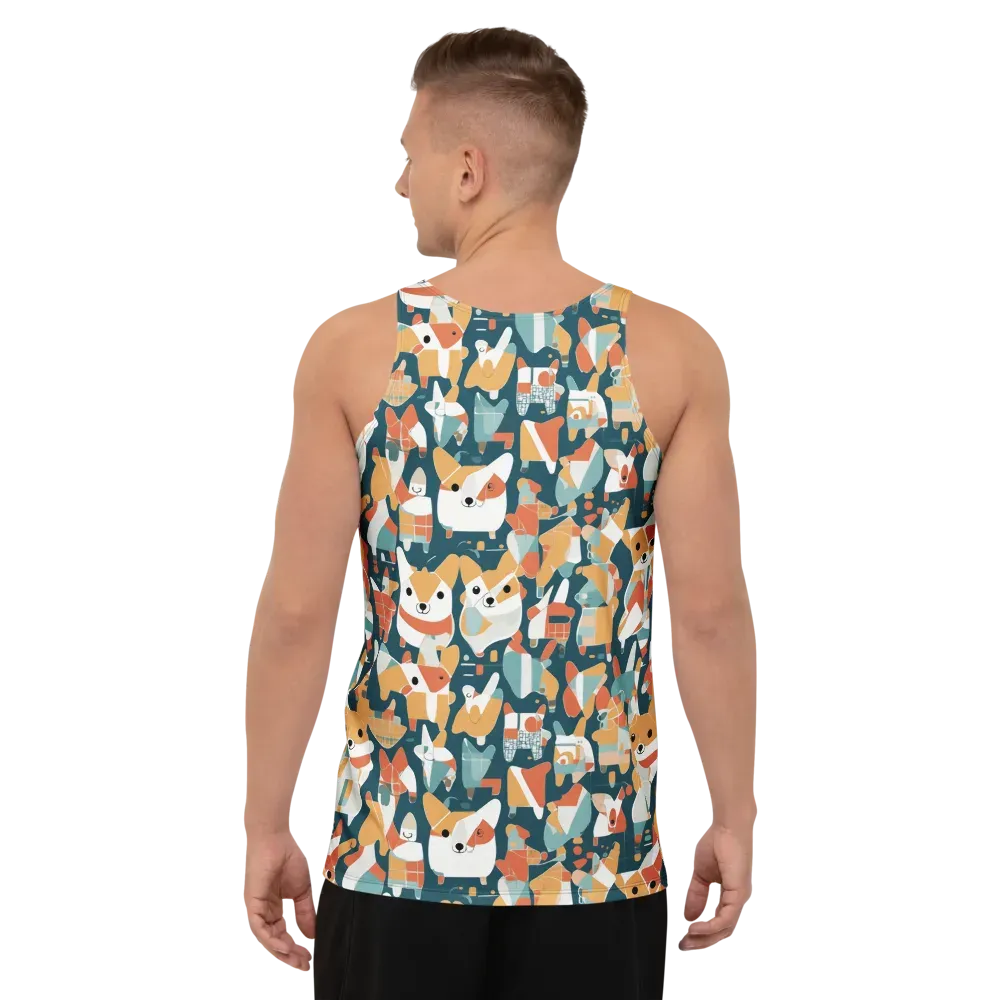 Mod Cats on Men's Tank Top — Back