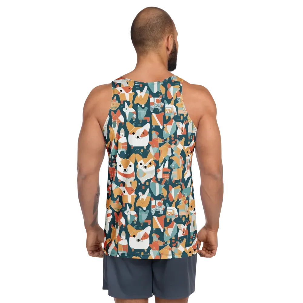 Mod Cats on Men's Tank Top — Back