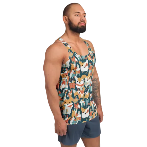 Mod Cats on a Men's Tank Top