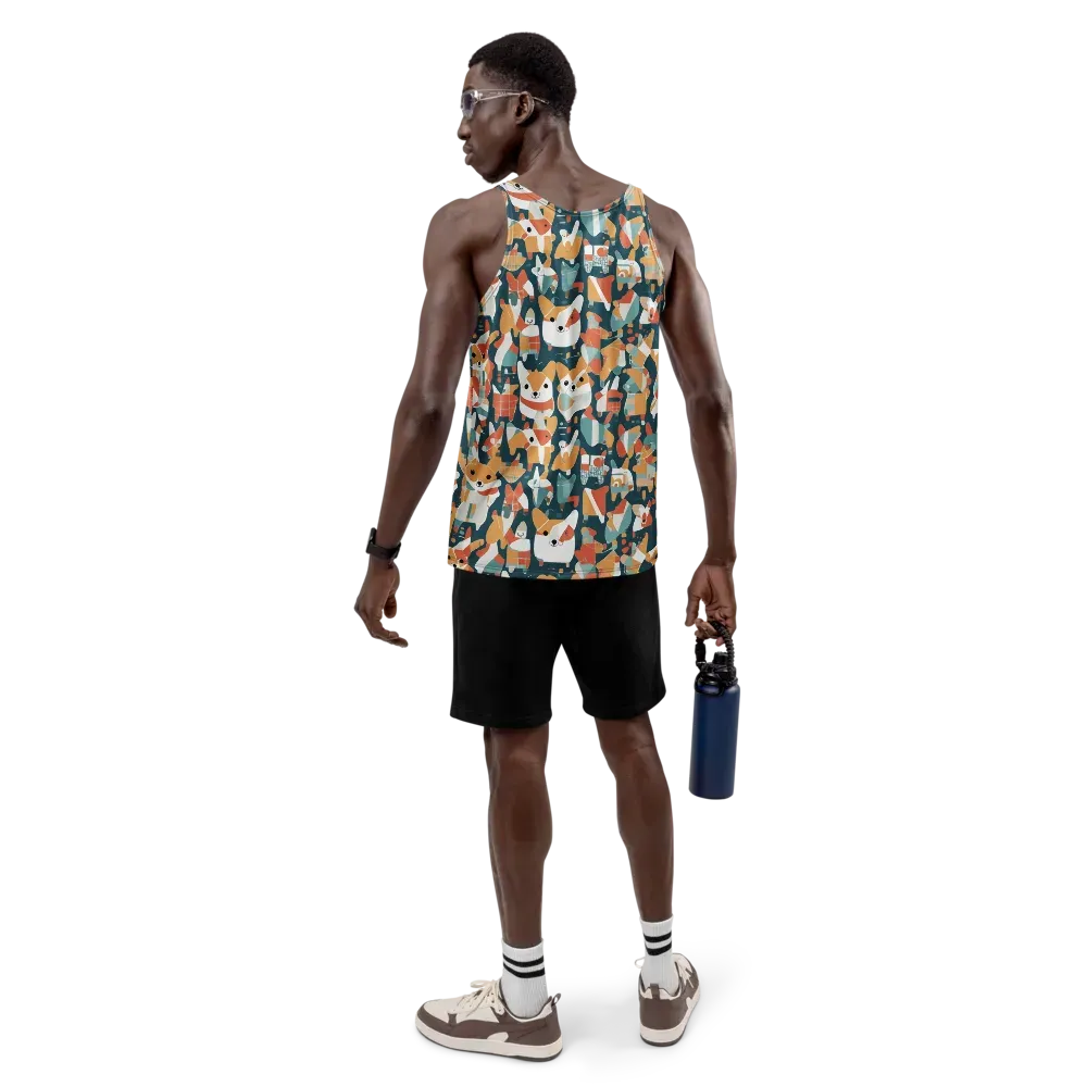 Mod Cats on Men's Tank Top — Back