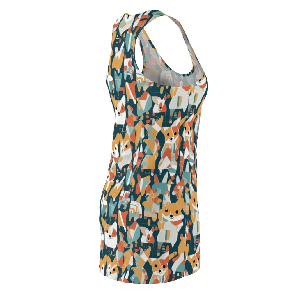 Mod Cats on Racerback Dress — Back Side