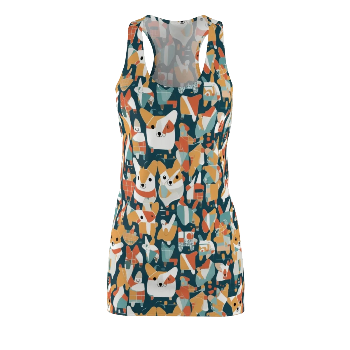 Mod Cats on Racerback Dress — Front