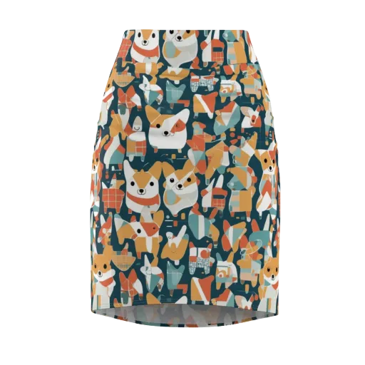 Mod Cats on a Pencil Skirt