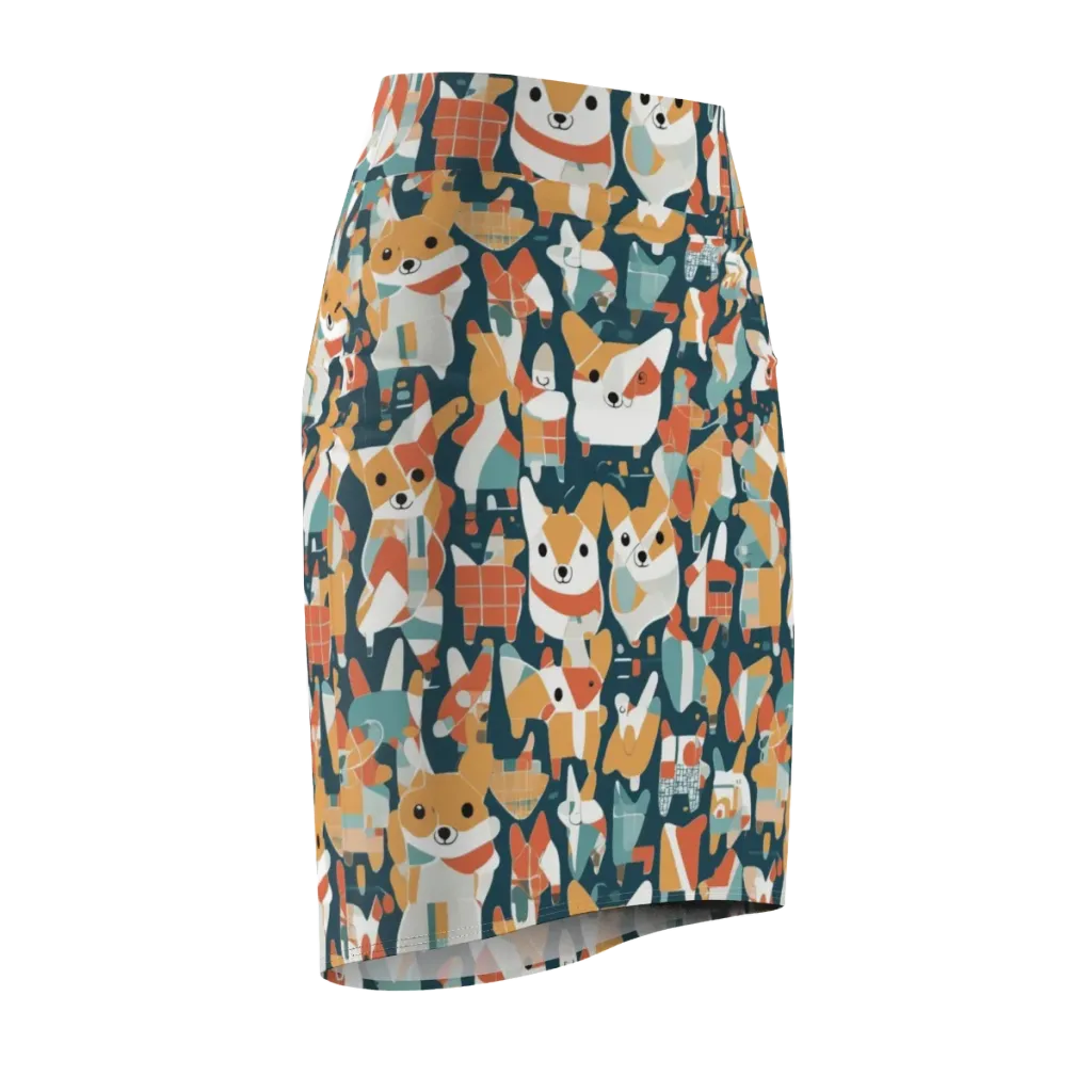 Mod Cats on Pencil Skirt — Front Side