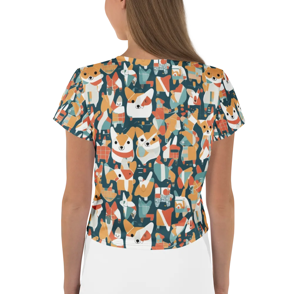Mod Cats on Crop Tee — Back