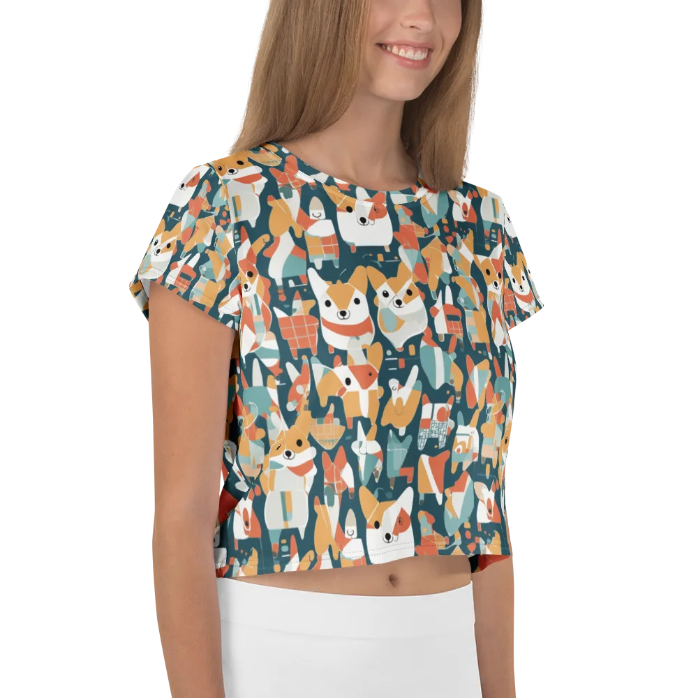 Mod Cats on Crop Tee — Right