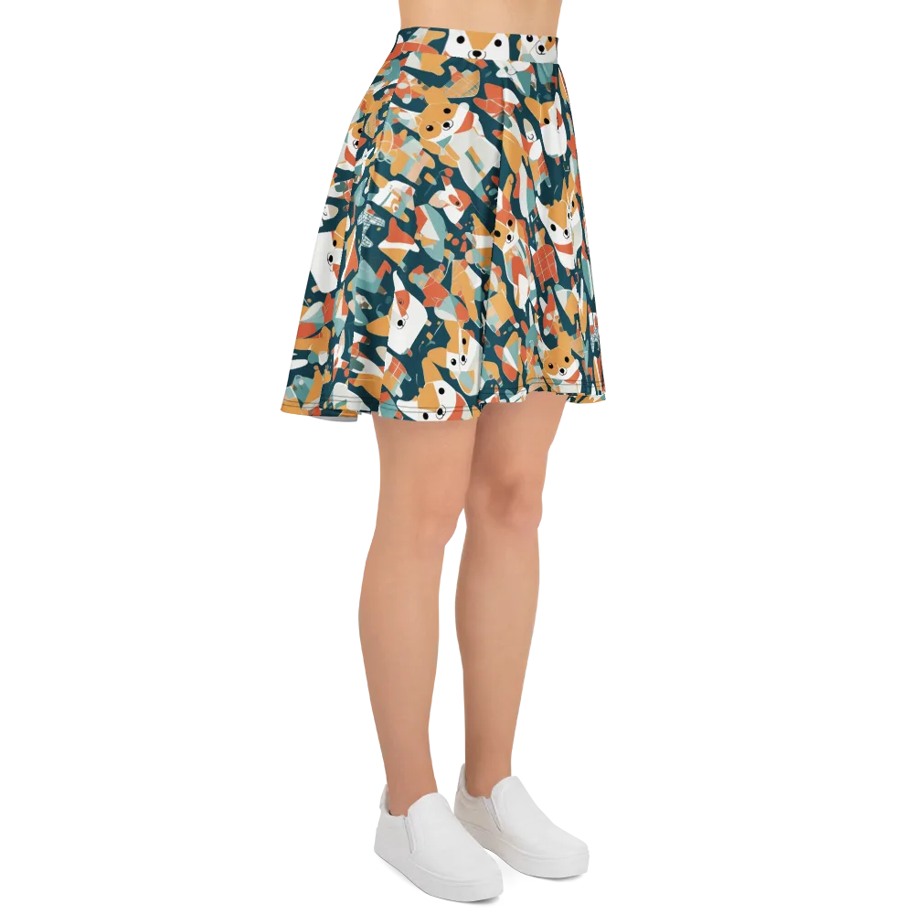 Mod Cats on Skater Skirt — Right
