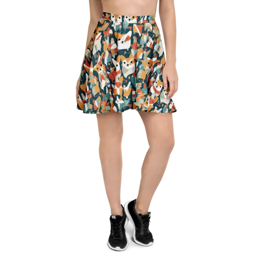 Mod Cats on a Skater Skirt