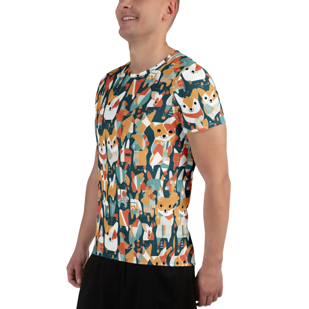 Mod Cats on Men's Athletic T-Shirt — Left