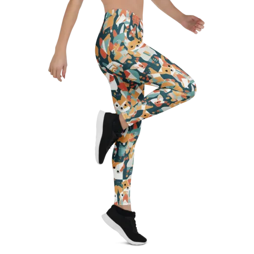Mod Cats on a Leggings