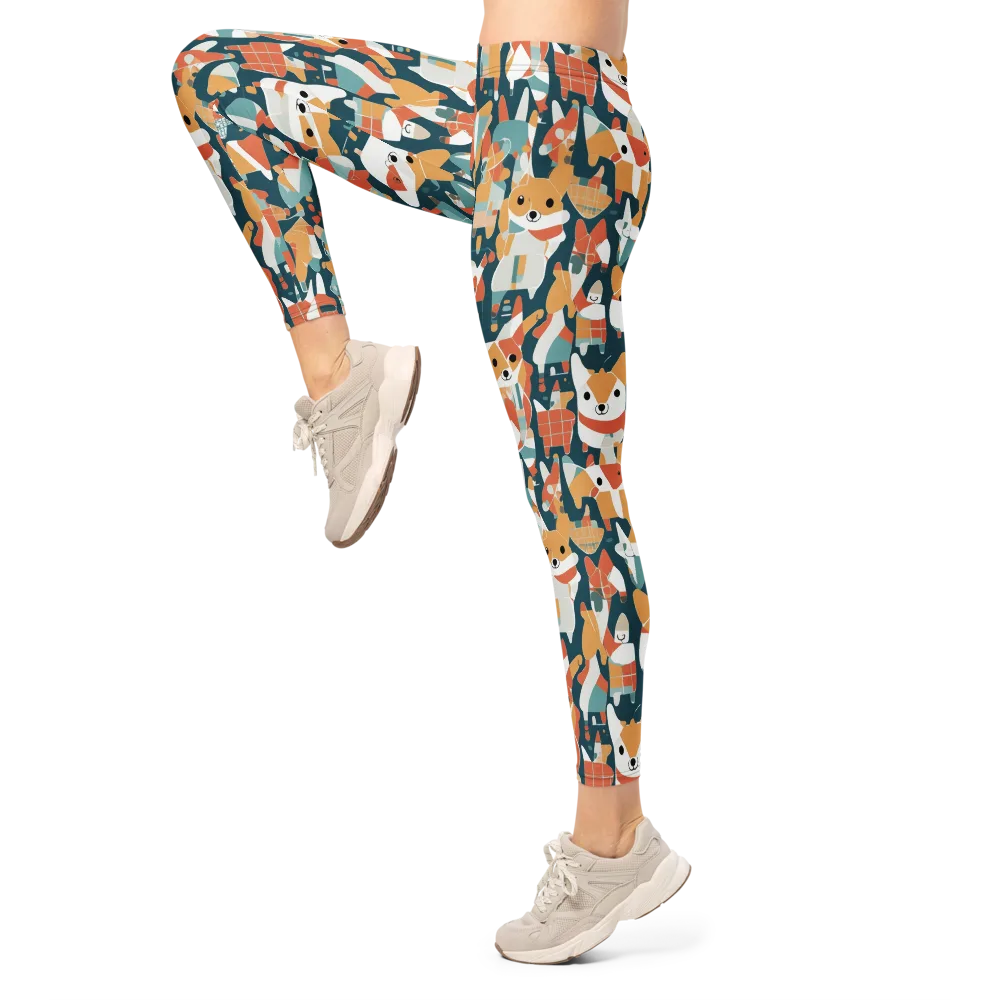 Mod Cats on Leggings — Left
