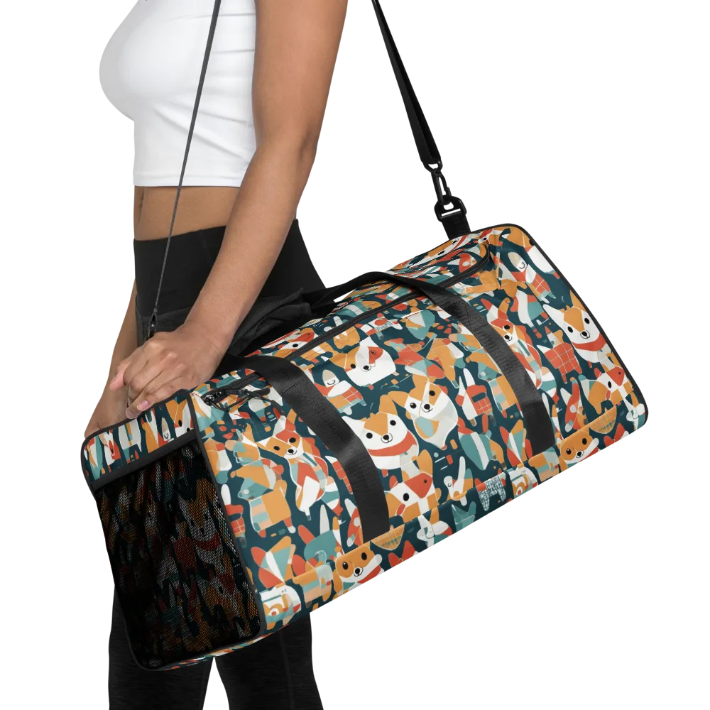Mod Cats on Duffle Bag — Front