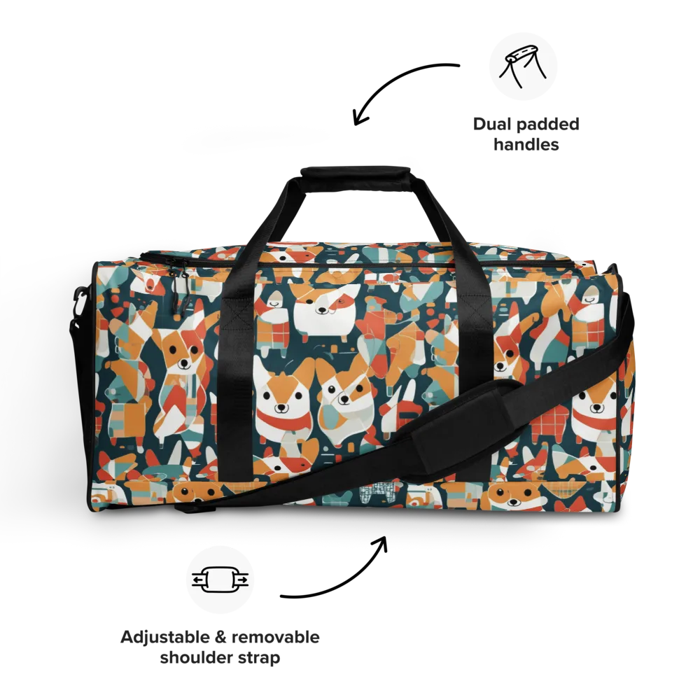 Mod Cats on Duffle Bag — Front