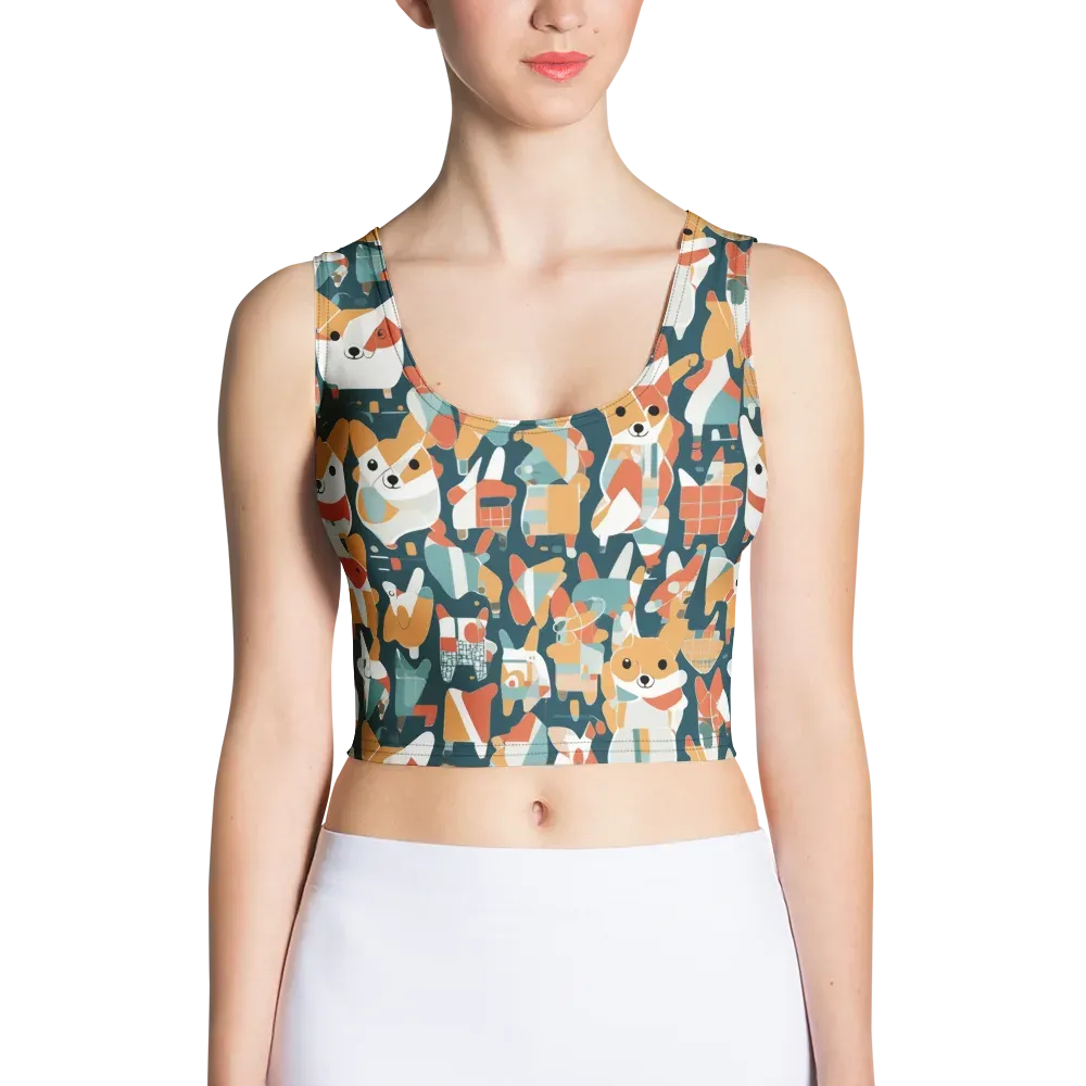 Mod Cats on Crop Top — Front