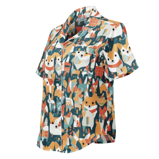 Mod Cats on a Women's Short Sleeve Pajama Top