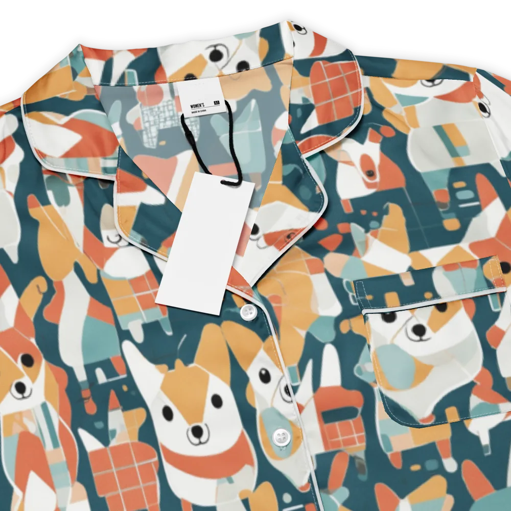 Mod Cats on Women's Short Sleeve Pajama Top — Product details