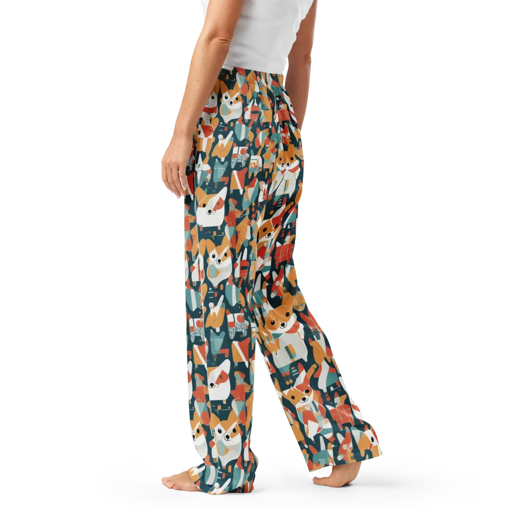 Mod Cats on Women's Pajama Pants — Left