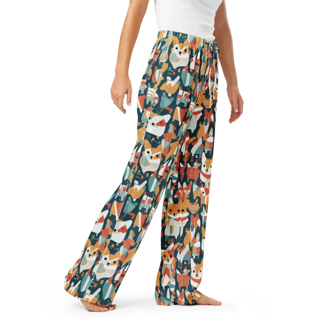 Mod Cats on Women's Pajama Pants — Right Front