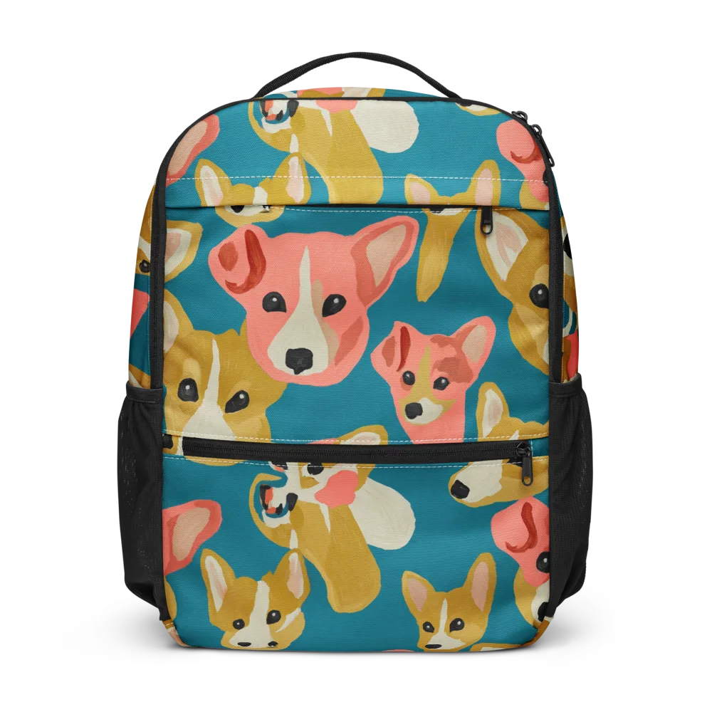 Coral Canines on Utility Backpack — Front