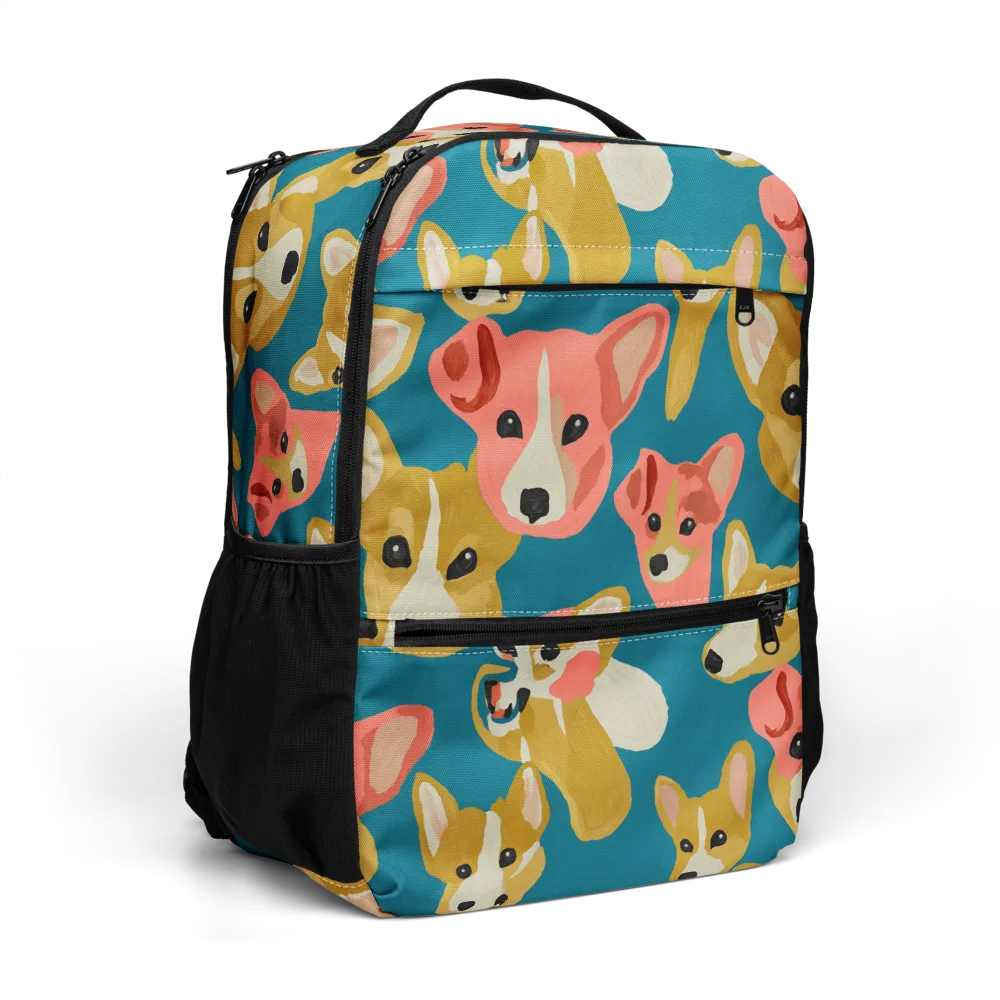 Coral Canines on Utility Backpack — Right Front