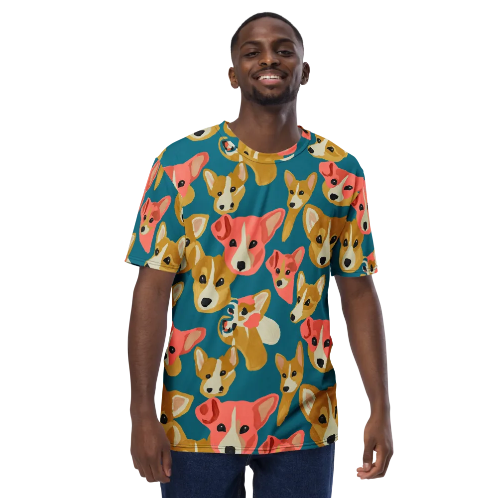 Coral Canines on Men's Crew Neck T-Shirt — Front