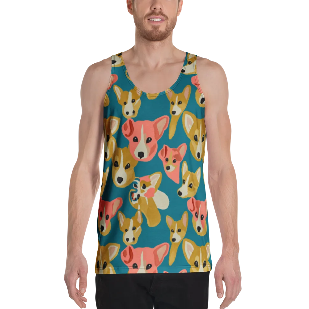 Coral Canines on Men's Tank Top — Front