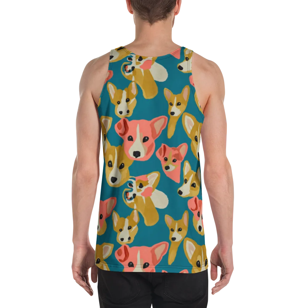Coral Canines on Men's Tank Top — Back