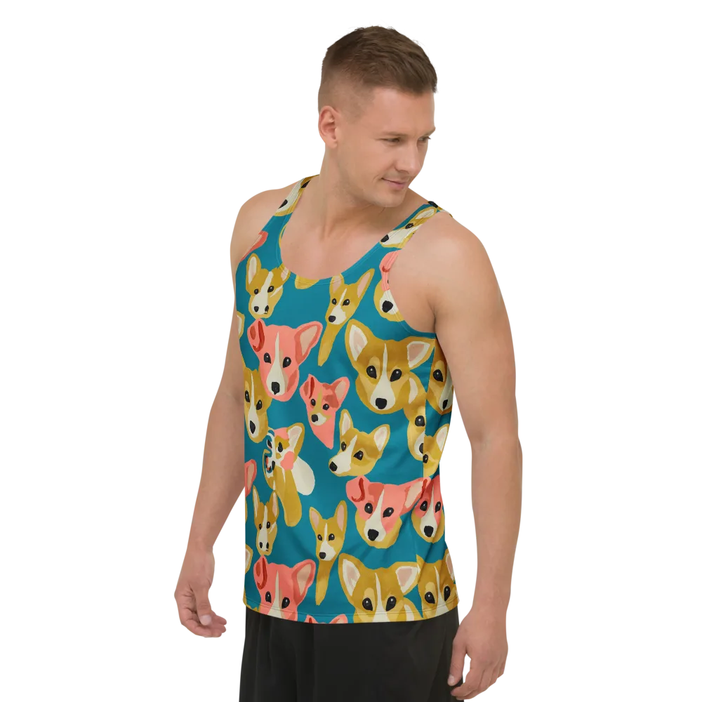 Coral Canines on Men's Tank Top — Left Front
