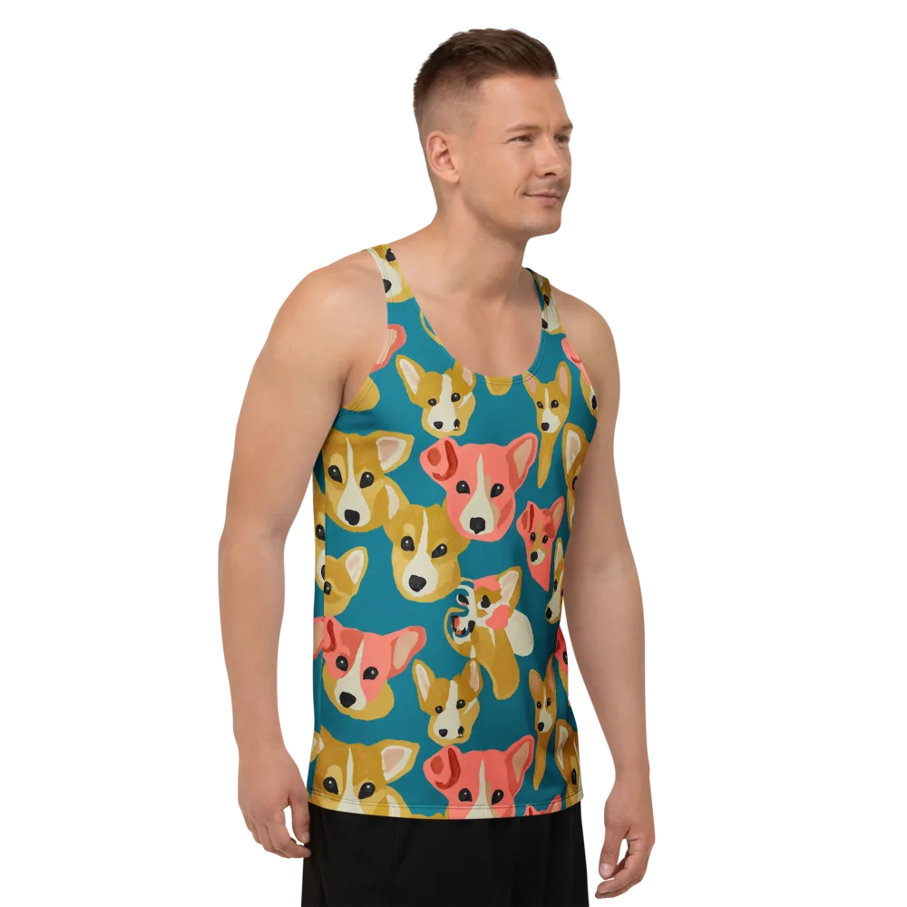 Coral Canines on Men's Tank Top — Right Front