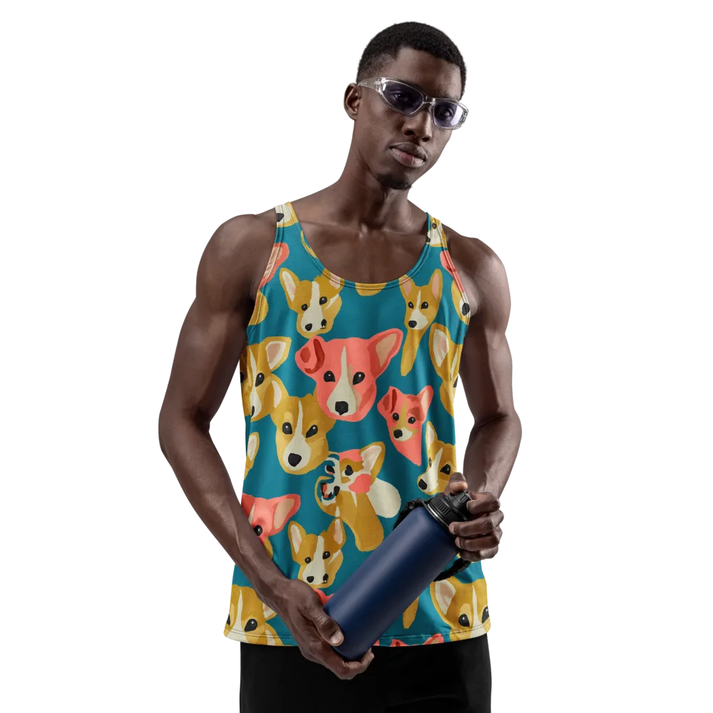 Coral Canines on Men's Tank Top — Front