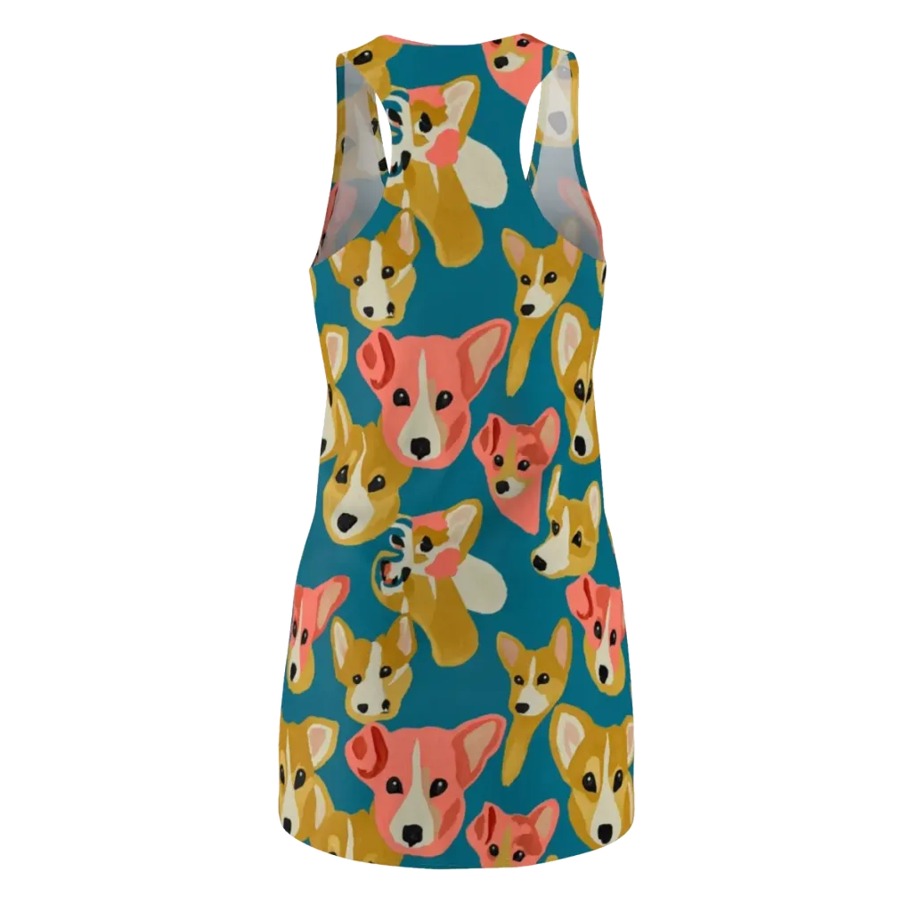 Coral Canines on Racerback Dress — Back