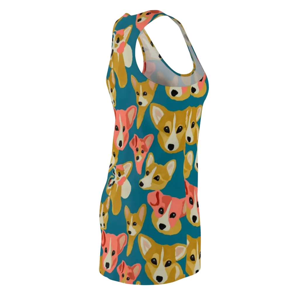 Coral Canines on Racerback Dress — Back Side