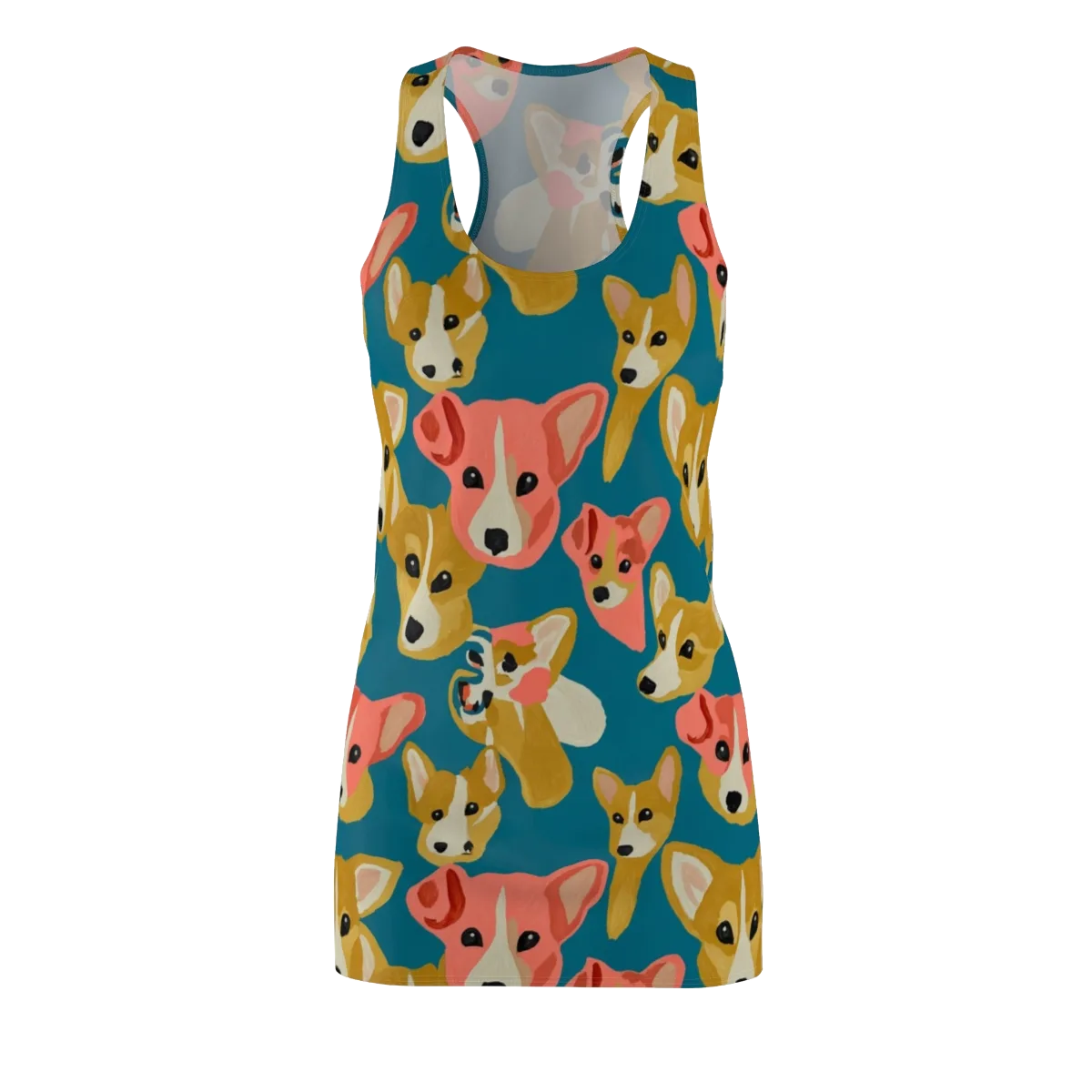 Coral Canines on Racerback Dress — Front