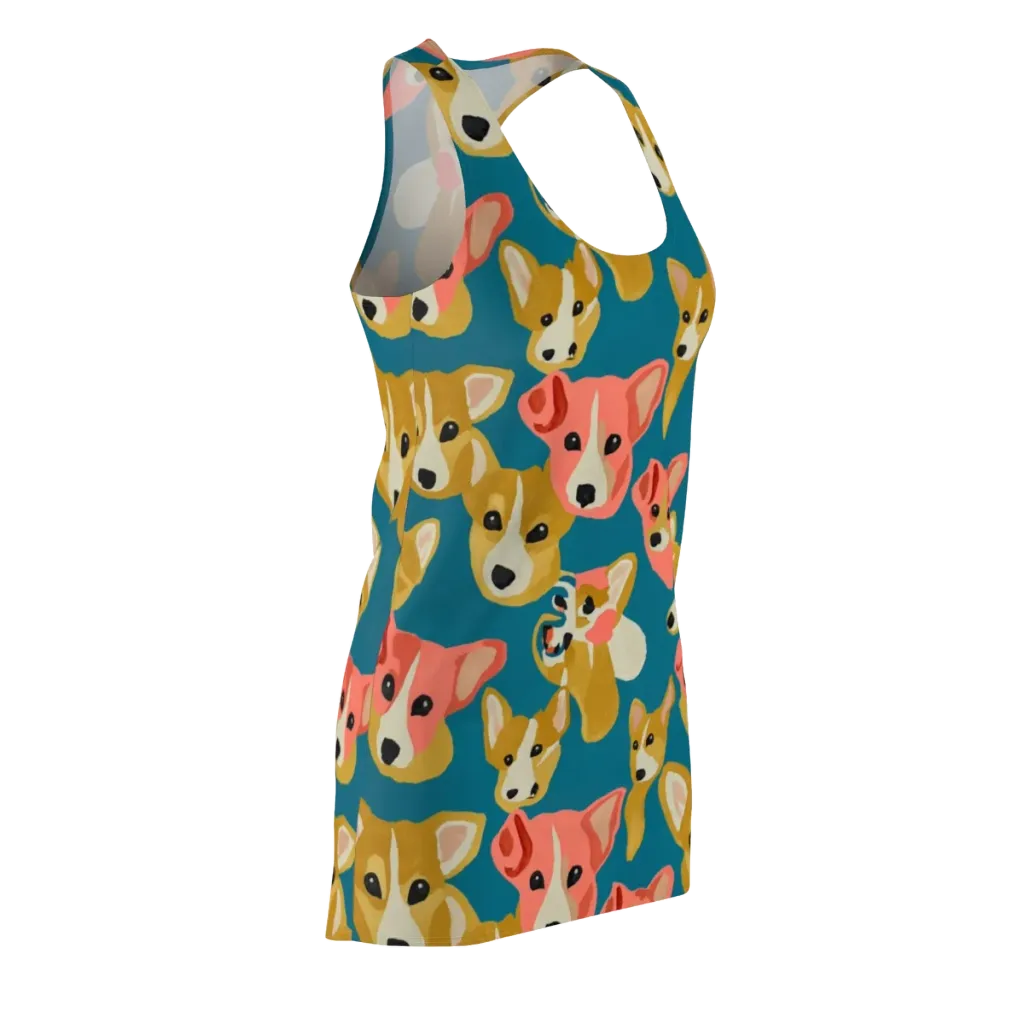 Coral Canines on Racerback Dress — Front Side