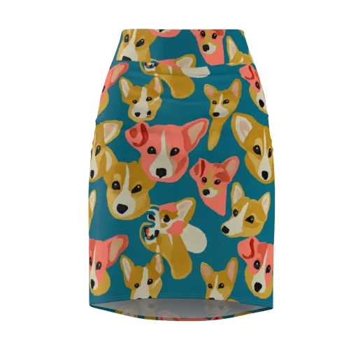 Coral Canines on a Pencil Skirt