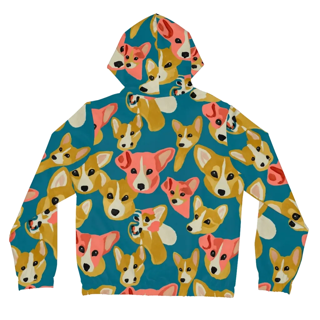 Coral Canines on Women's Full-Zip Hoodie — Back