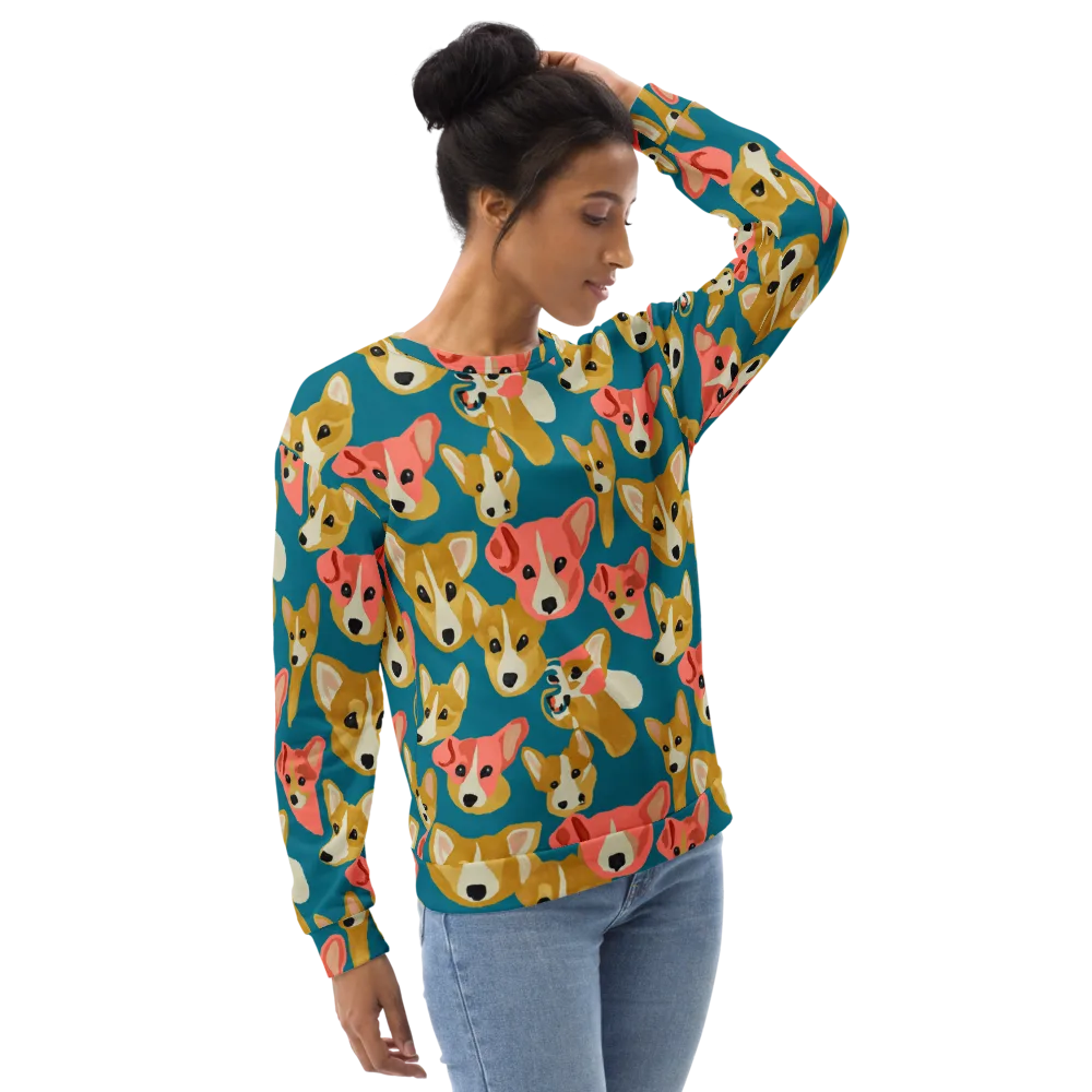 Coral Canines on Sweatshirt — Right Front