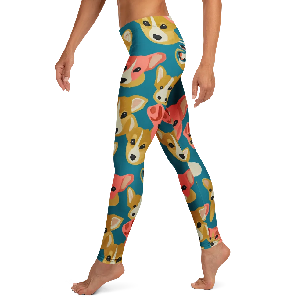 Coral Canines on Leggings — Left