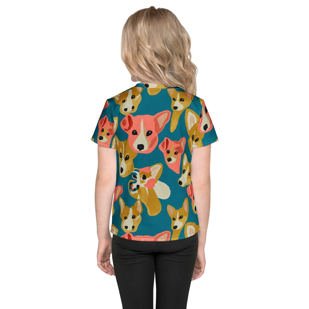 Coral Canines on Kids Crew Neck T-Shirt — Back
